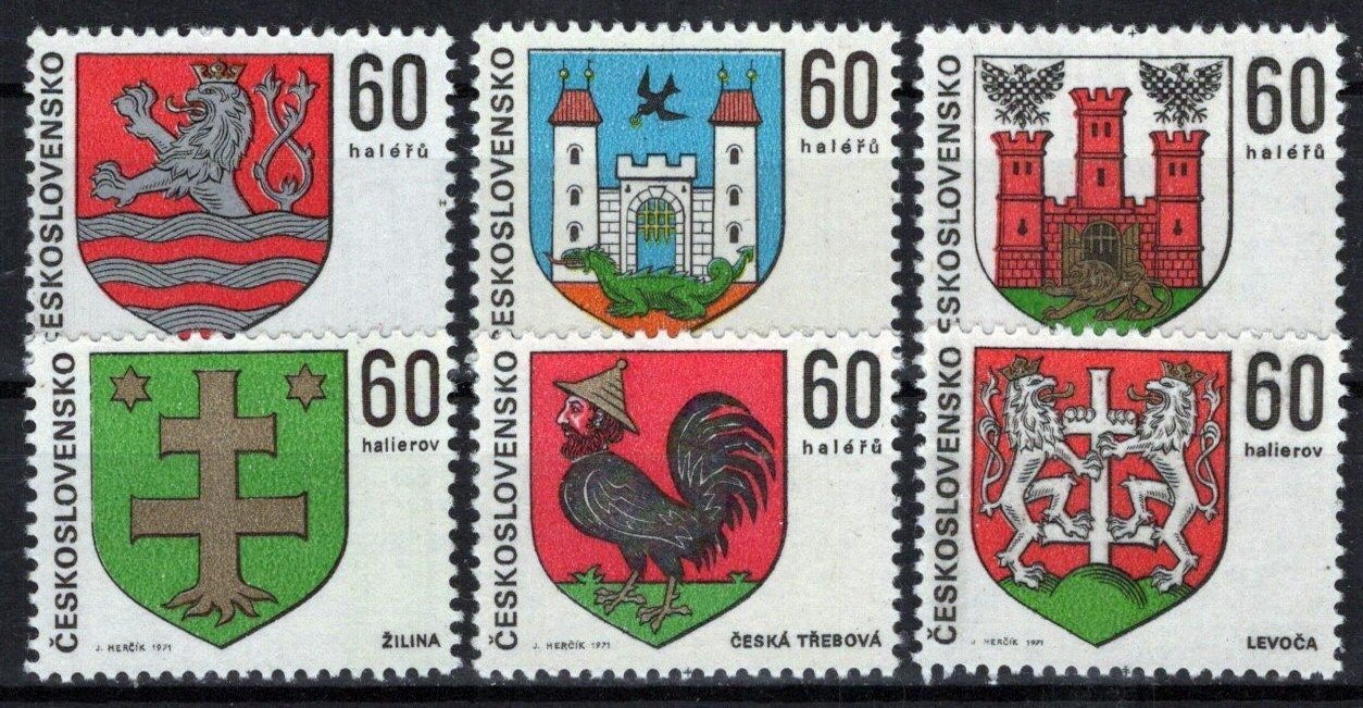 Czechoslovakia 1742-1747 MNH Coat of Arms ZAYIX STAMPS 0425S0258