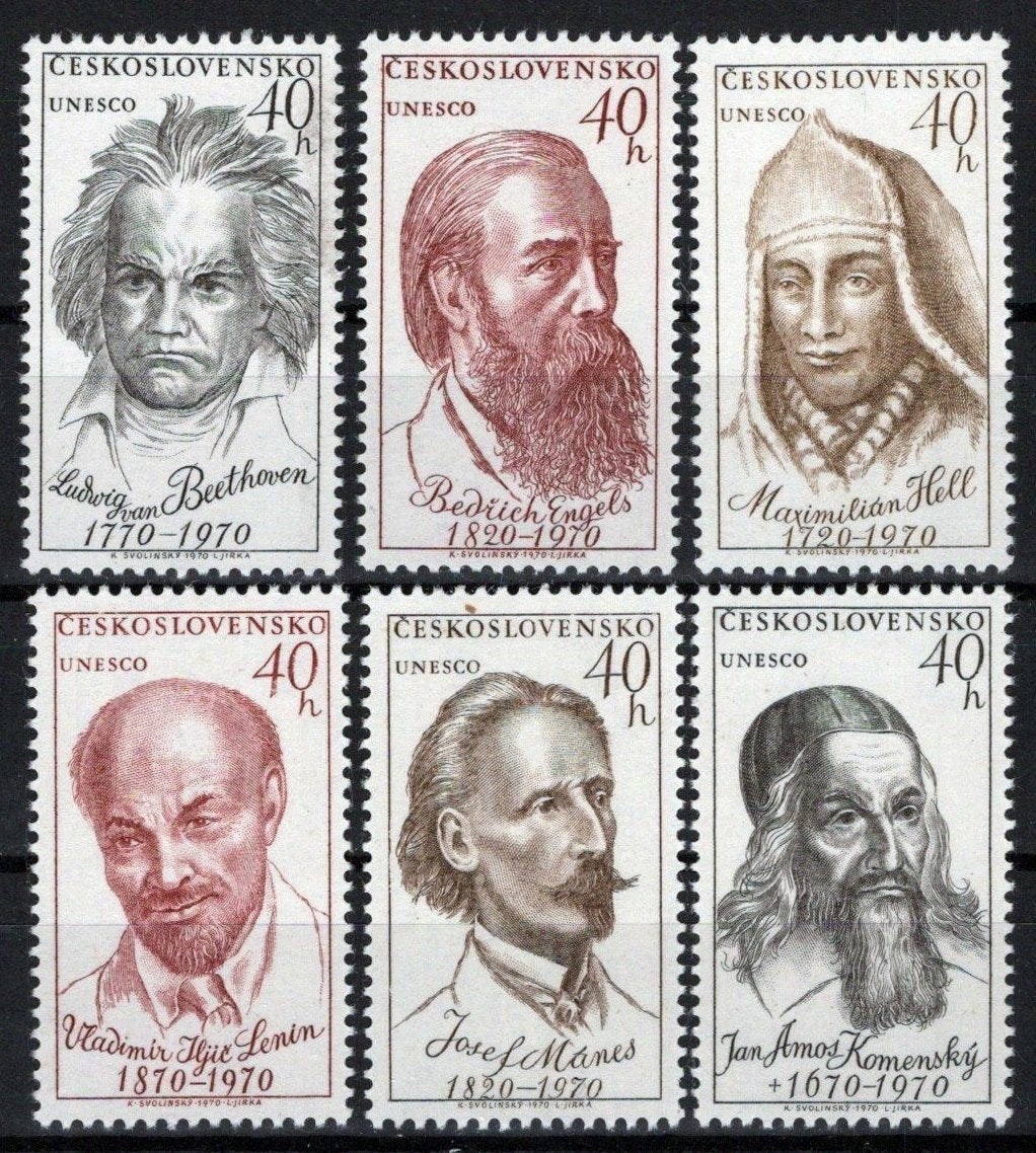 Czechoslovakia 1668-1673 MNH Portraits Historical Figures ZAYIX STAMPS 0425S0242