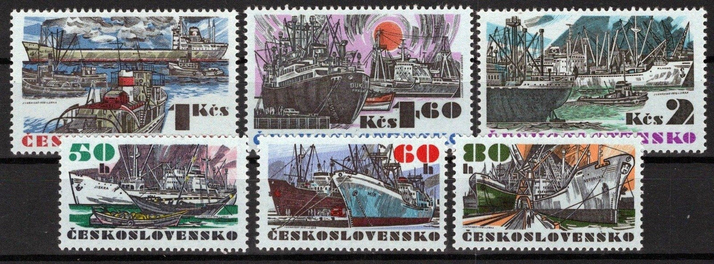 Czechoslovakia 1831-1836 MNH Ships Sea Vessels ZAYIX STAMPS 0425S0283