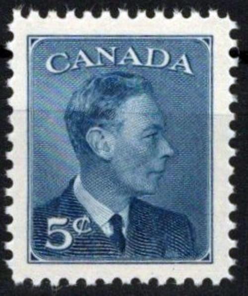 Canada 293 MNH 5c deep blue George VI ZAYIX STAMPS 0425S0292M
