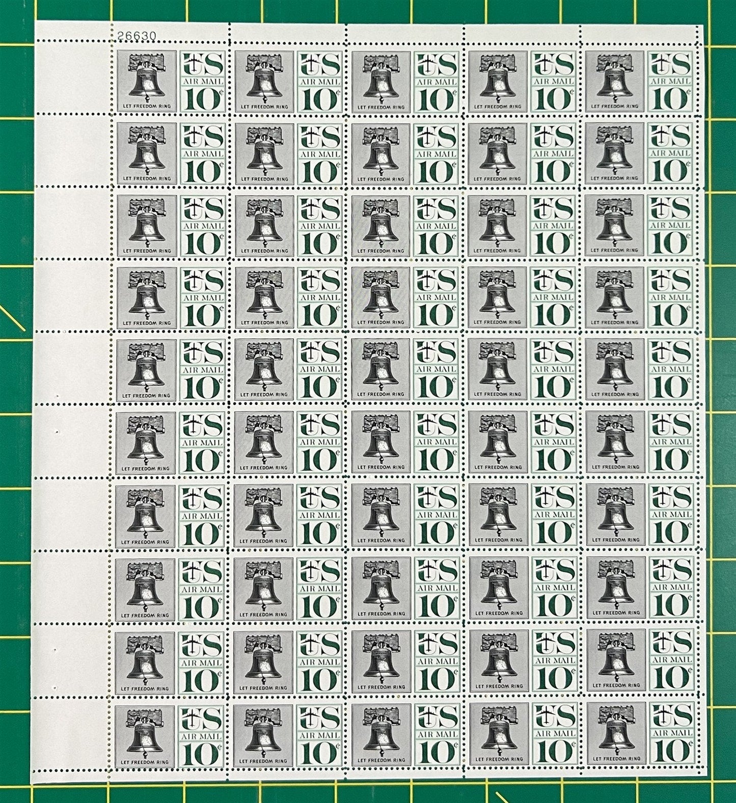 US C57 MNH Sheet 10c Liberty Bell Airmail ZAYIX STAMPS 0725L1416