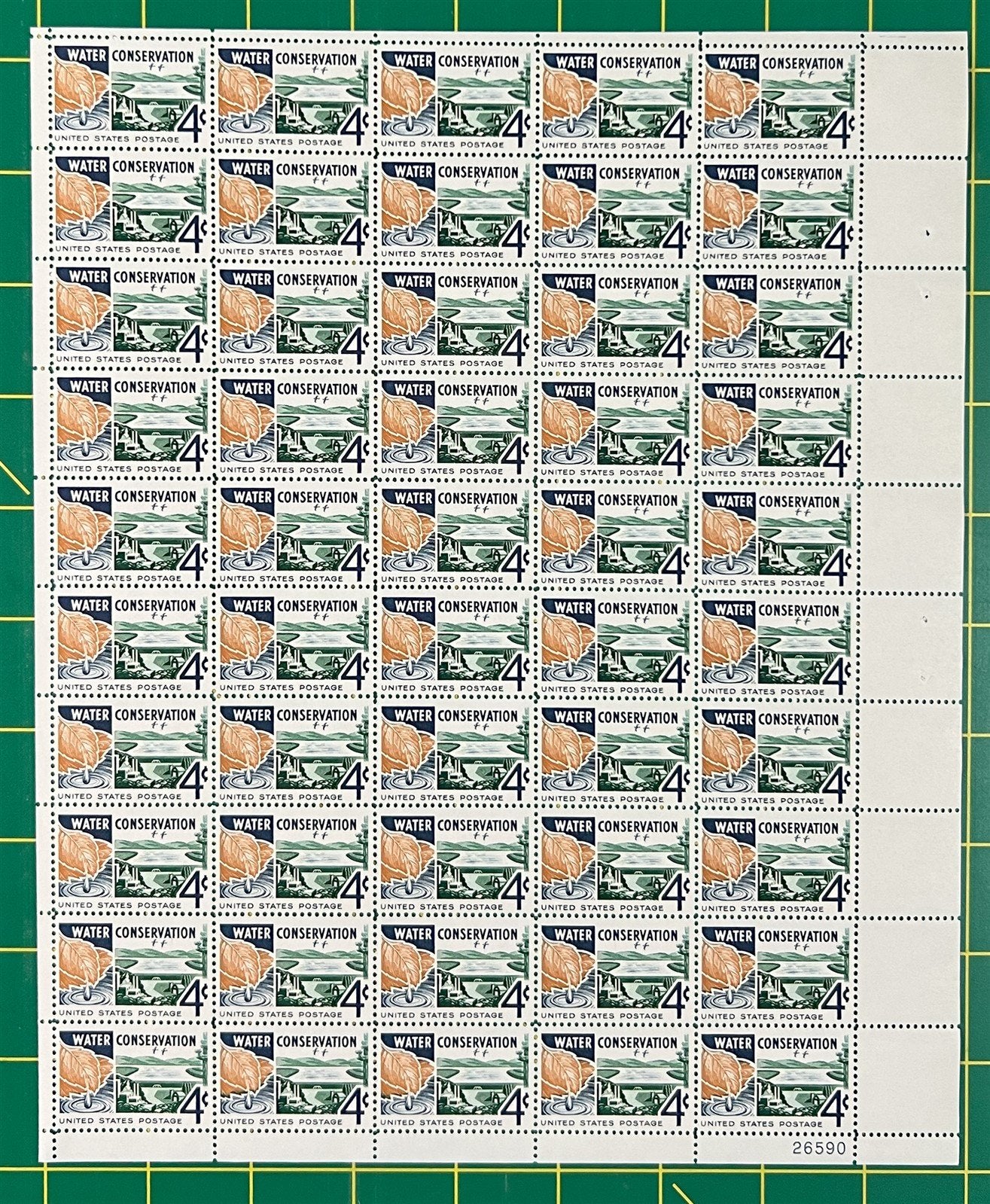 US 1150 MNH Sheet 4c Water Conservation ZAYIX STAMPS 0725L1420