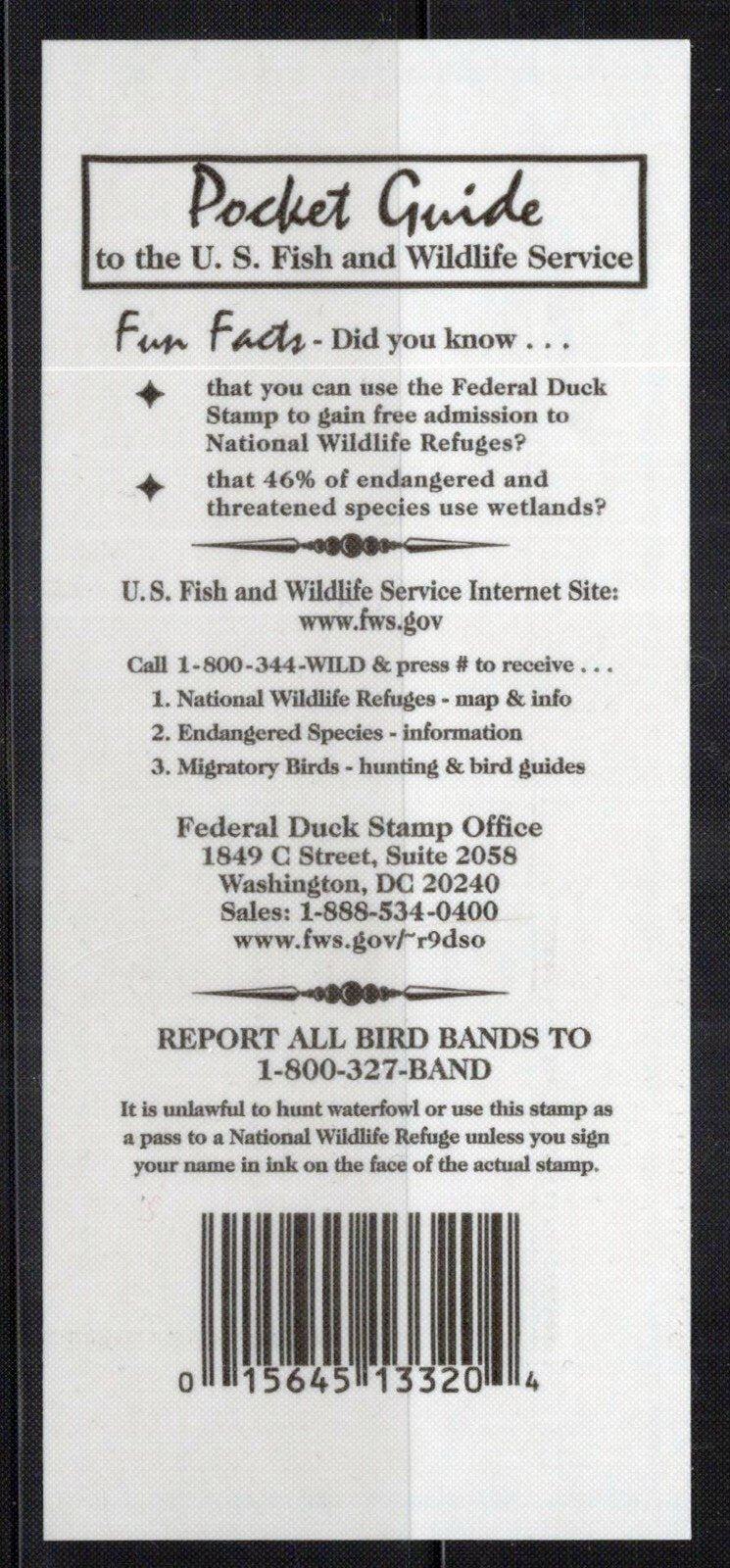 US RW65A MNH VF $15 self-adhesive Duck Revenue Zayix Stamps 0625WM1052M
