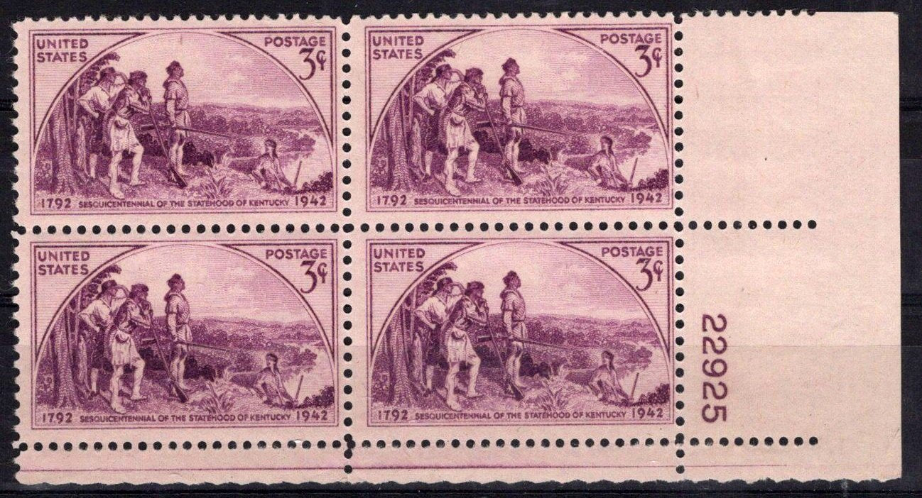 United States 904 MNH Plate Block Daniel Boone Mural ZAYIX STAMPS 0725S1469