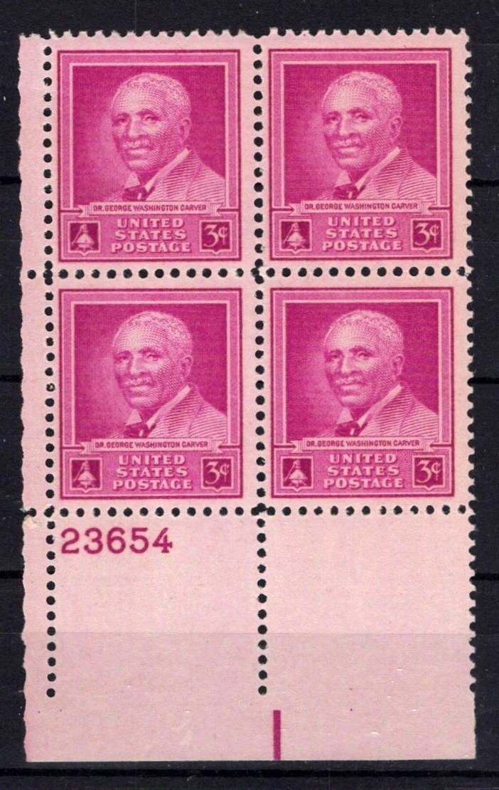 United States 953 MNH Plate Block George Washington Carver ZAYIX 0725S1504