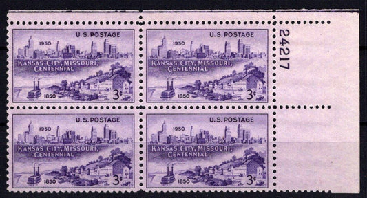 United States 994 MNH Plate Block Kansas City Missouri ZAYIX STAMPS 0725S1545