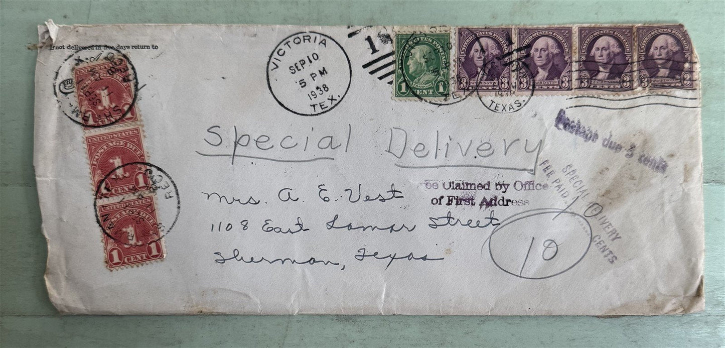 US Special Delivery Cover Collection including E1, E6a ZAYIX STAMPS 0825L1545
