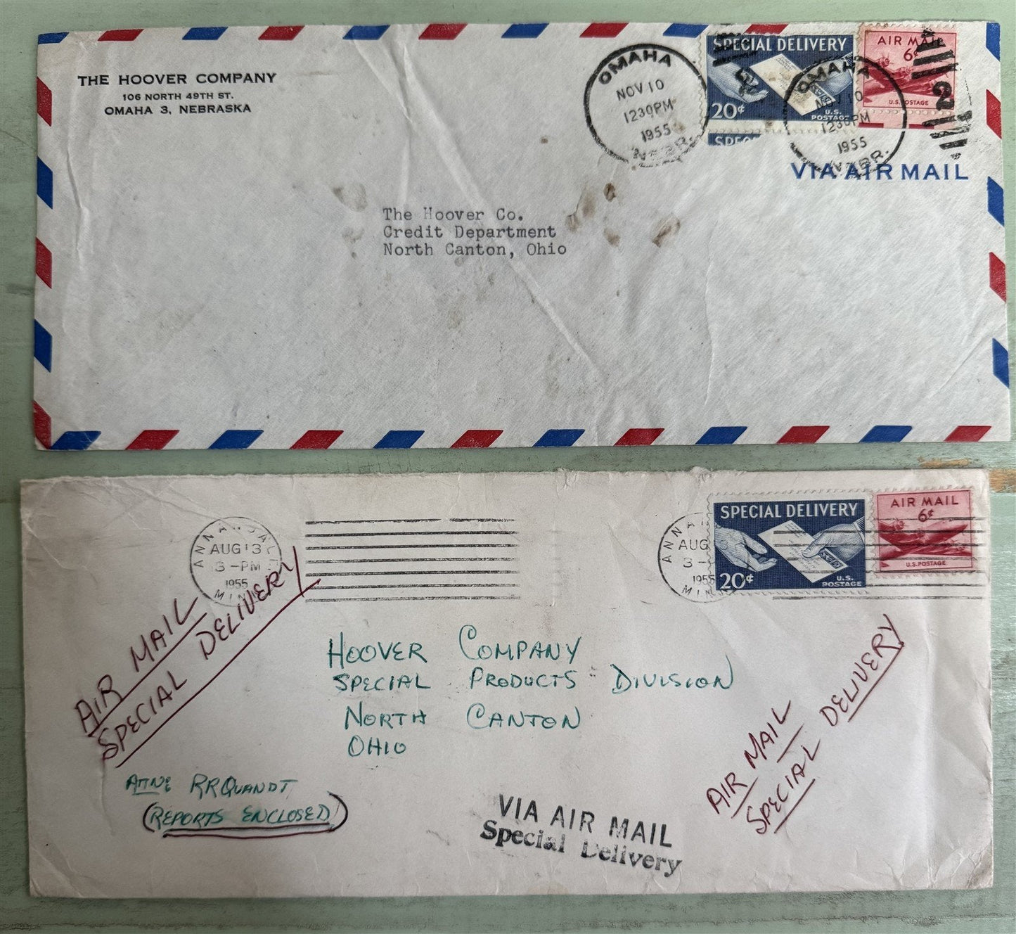 US Special Delivery Cover Collection including E1, E6a ZAYIX STAMPS 0825L1545
