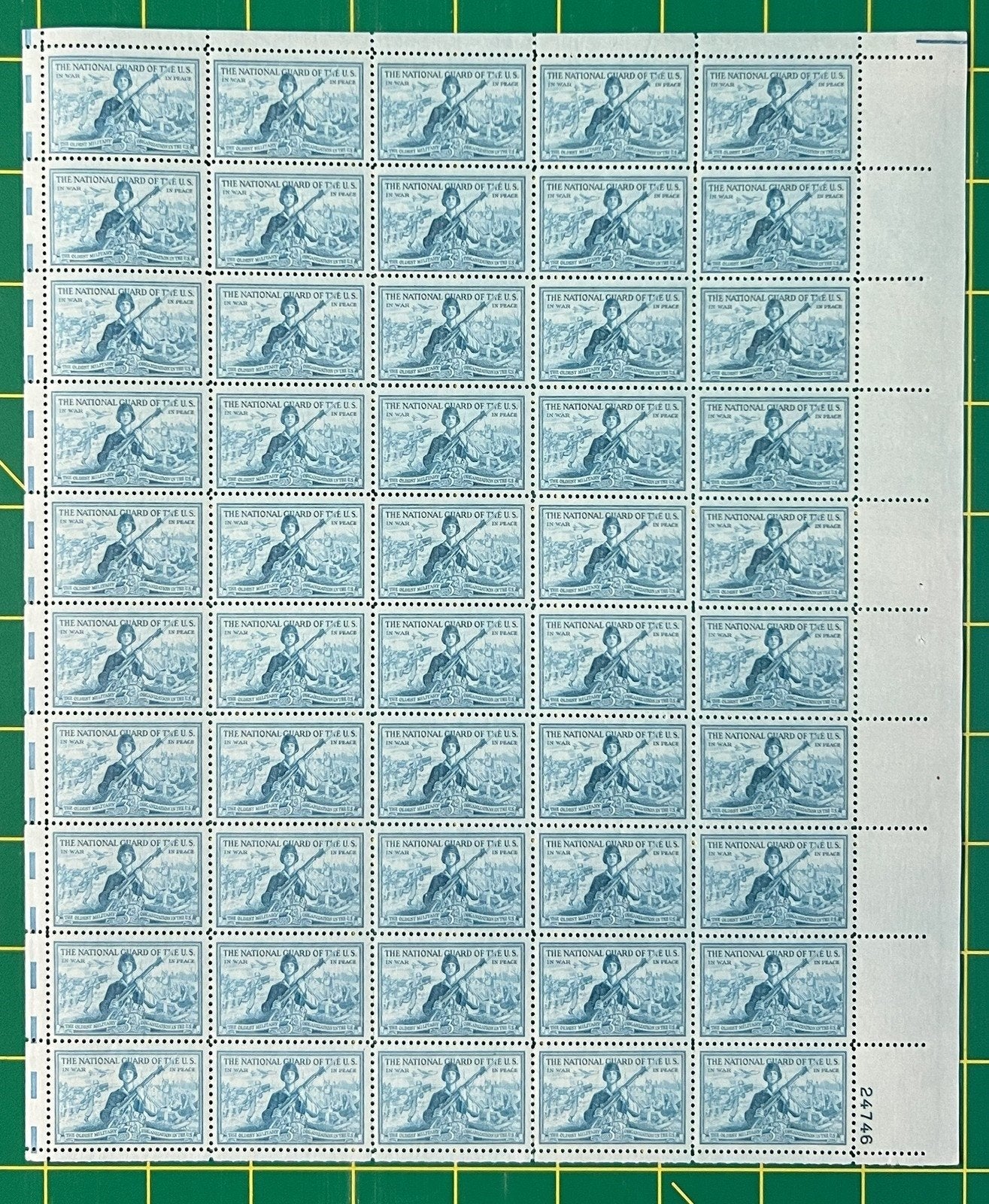 US 1017 MNH Sheet 3 Cent National Guard of US ZAYIX 0825L1586