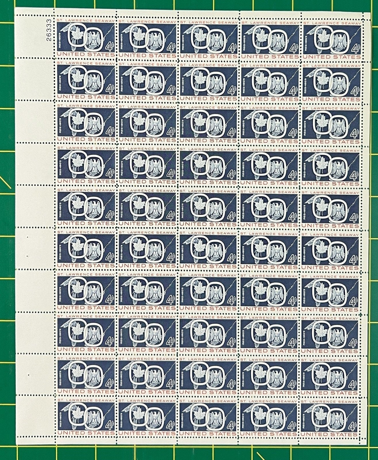 US 1131 MNH Sheet 4 Cent St. Lawrence Seaway ZAYIX 0825L1603