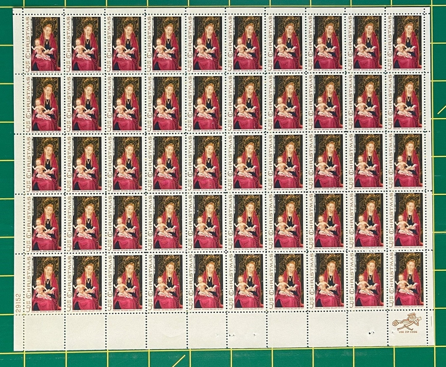 US 1336 MNH Sheet 5 Cent Madonna by Memling Xmas ZAYIX 0825L1579