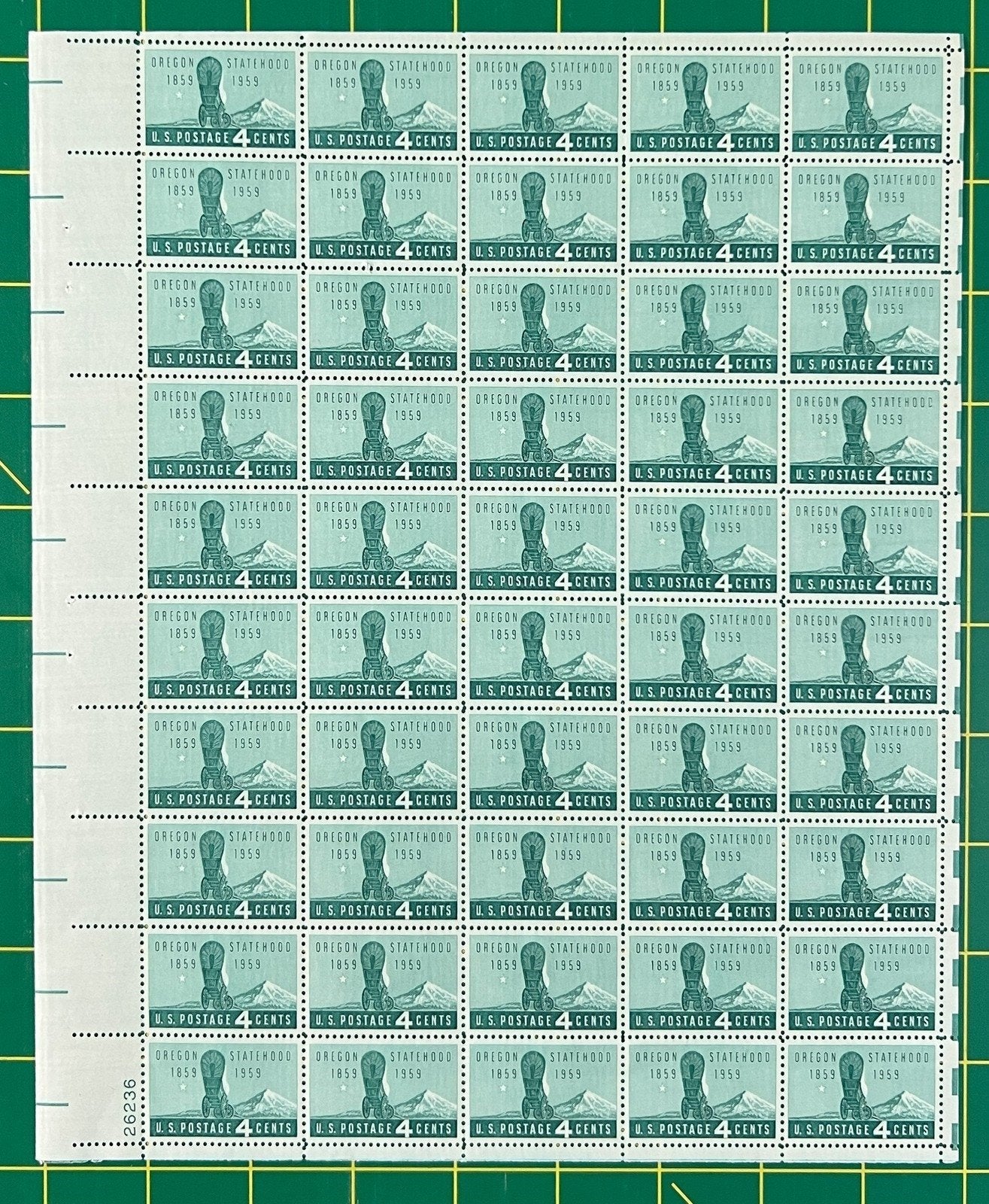 US 1124 MNH Sheet 4 Cent Oregon Statehood 100th Anniv. ZAYIX 0825L1600
