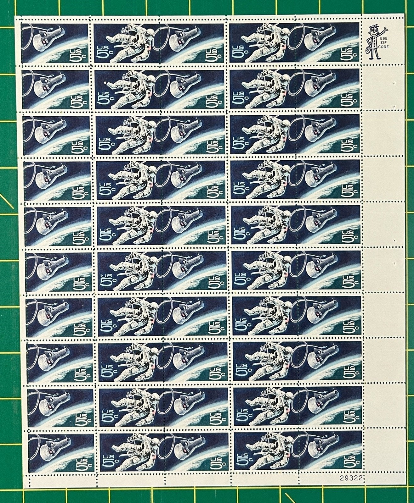 US 1331-1332 MNH Sheet 5 Cent Space Accomplishments ZAYIX 0825L1574