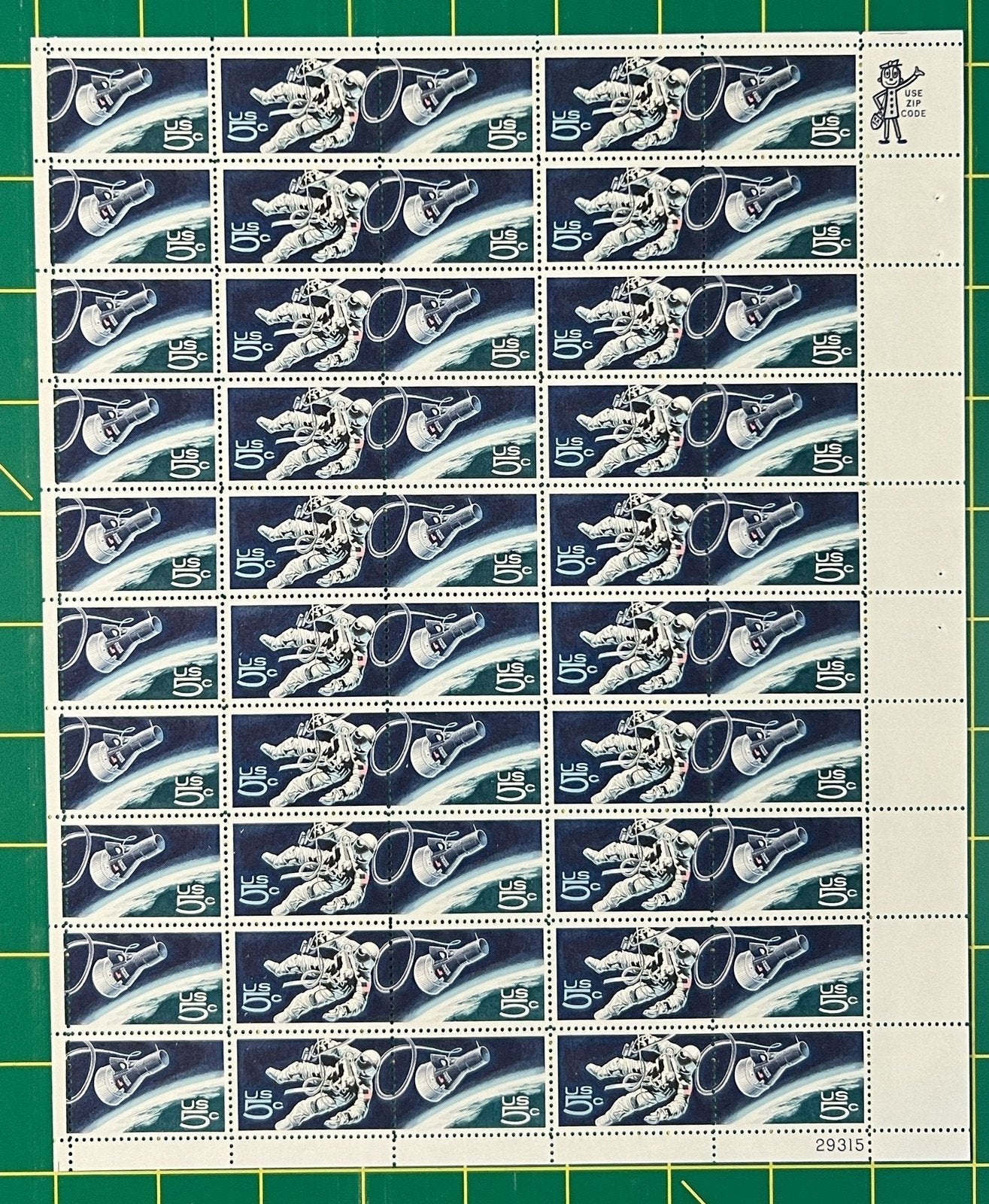 US 1331-1332 MNH Sheet 5 Cent Space Accomplishments ZAYIX 0825L1575