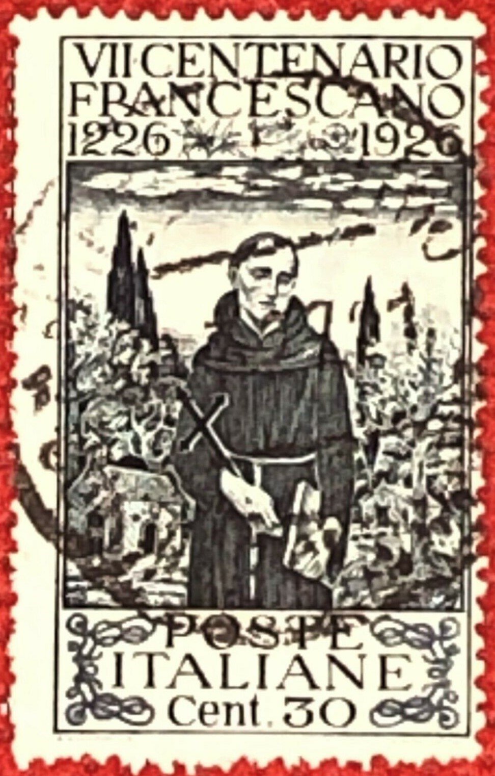 ZAYIX - 1926 Italy 181a used - Perforated 13 1/2 - Saint Francis 071922S01