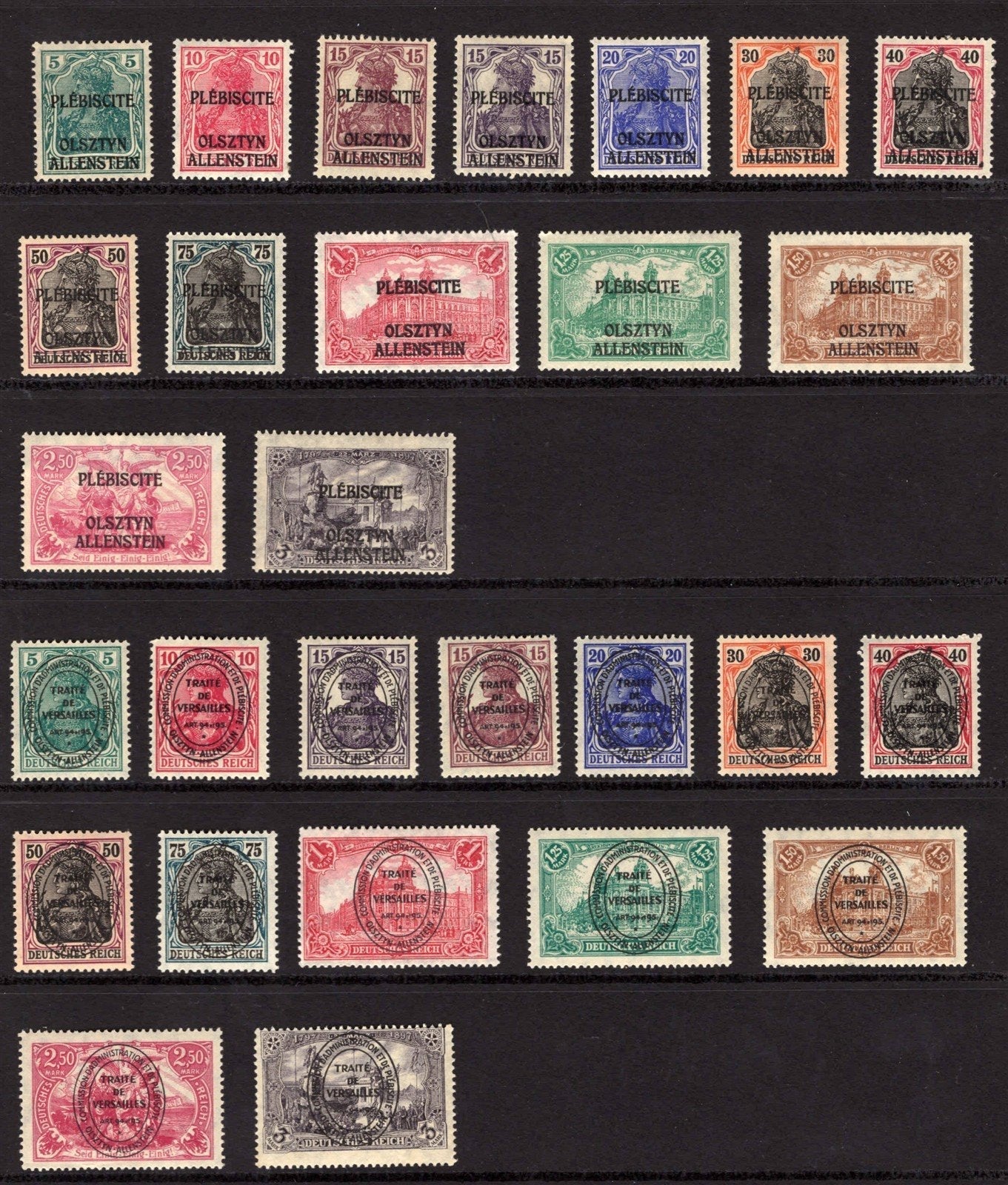 Allenstein (Germany) 1-28 MH Complete Country Collection ZAYIX 0825BL1670