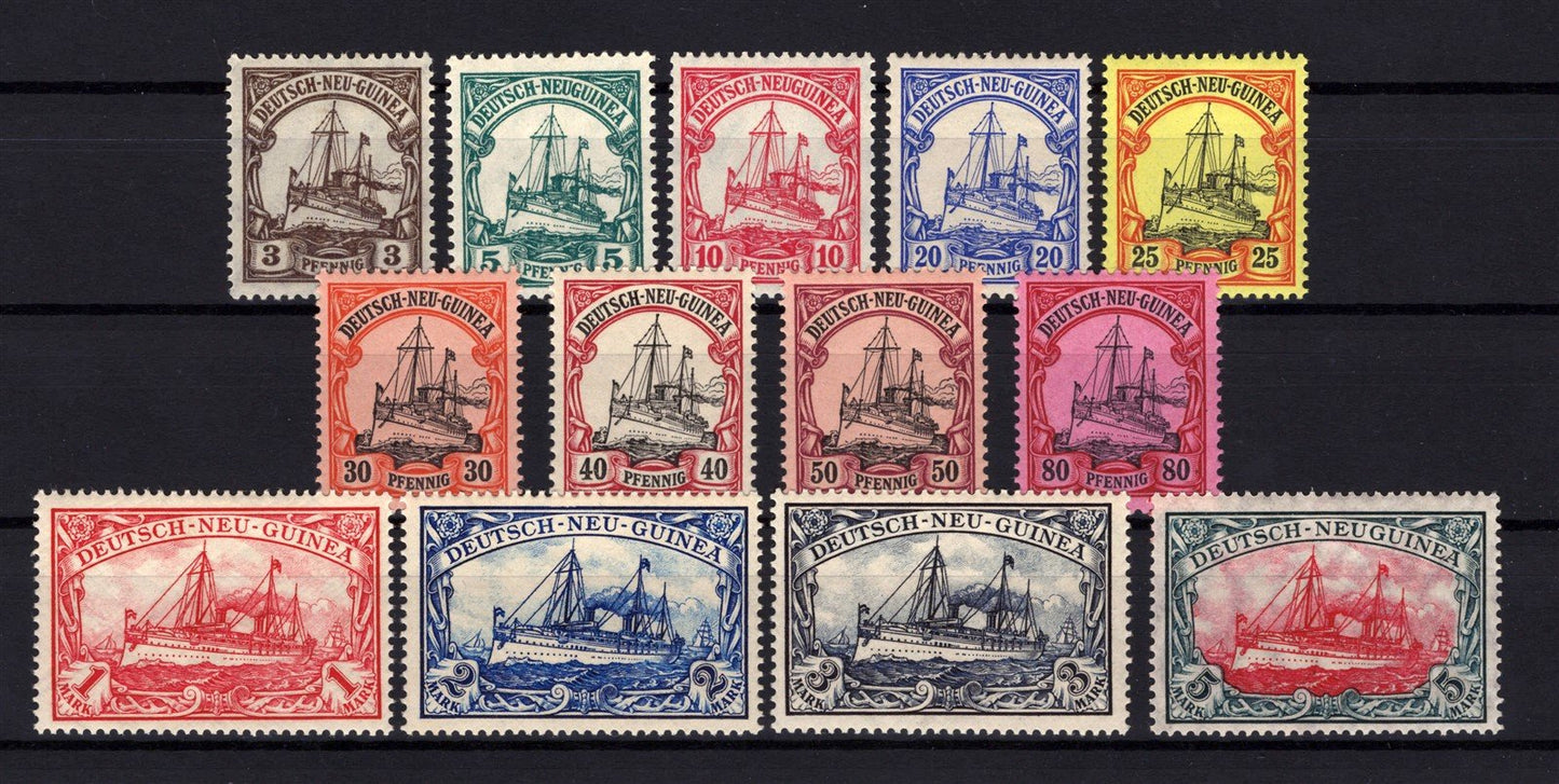 German New Guinea 7-19 VLH/MNH Germany Colony Kaiser's Yacht ZAYIX 0825BL1672