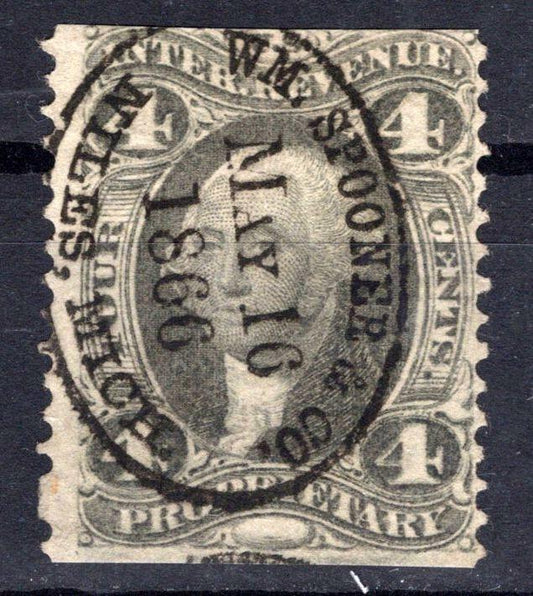 US R22b Used 4c purple Proprietary Revenue Partial Perf ZAYIX STAMPS 0825SB1692
