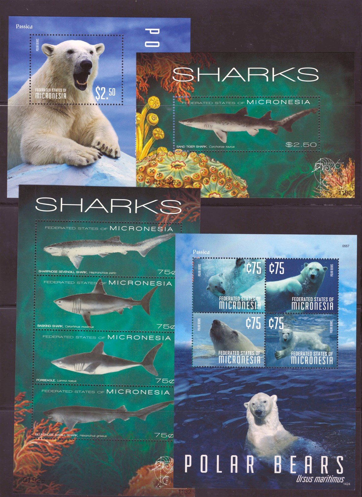 Whales, Dolphins, Penguins, Polar Bears, Micronesia Collection ZAYIX 0825L1694