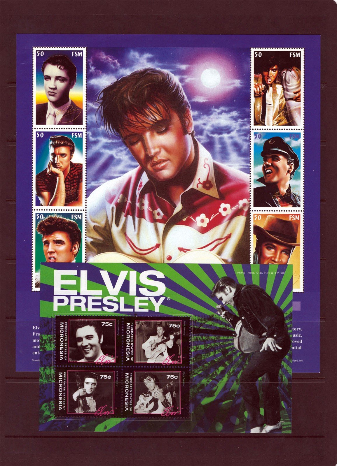 Elvis Presley, King of Rock n' Roll music, Micronesia Collection ZAYIX 0825L1698
