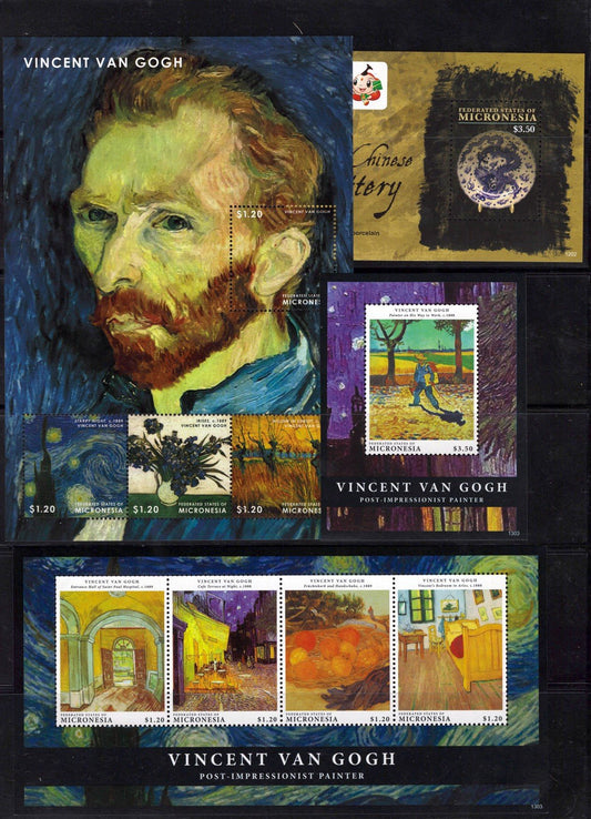 Amazing Art & Painting MNH Collection on NINE pages, Micronesia ZAYIX 0825L1701