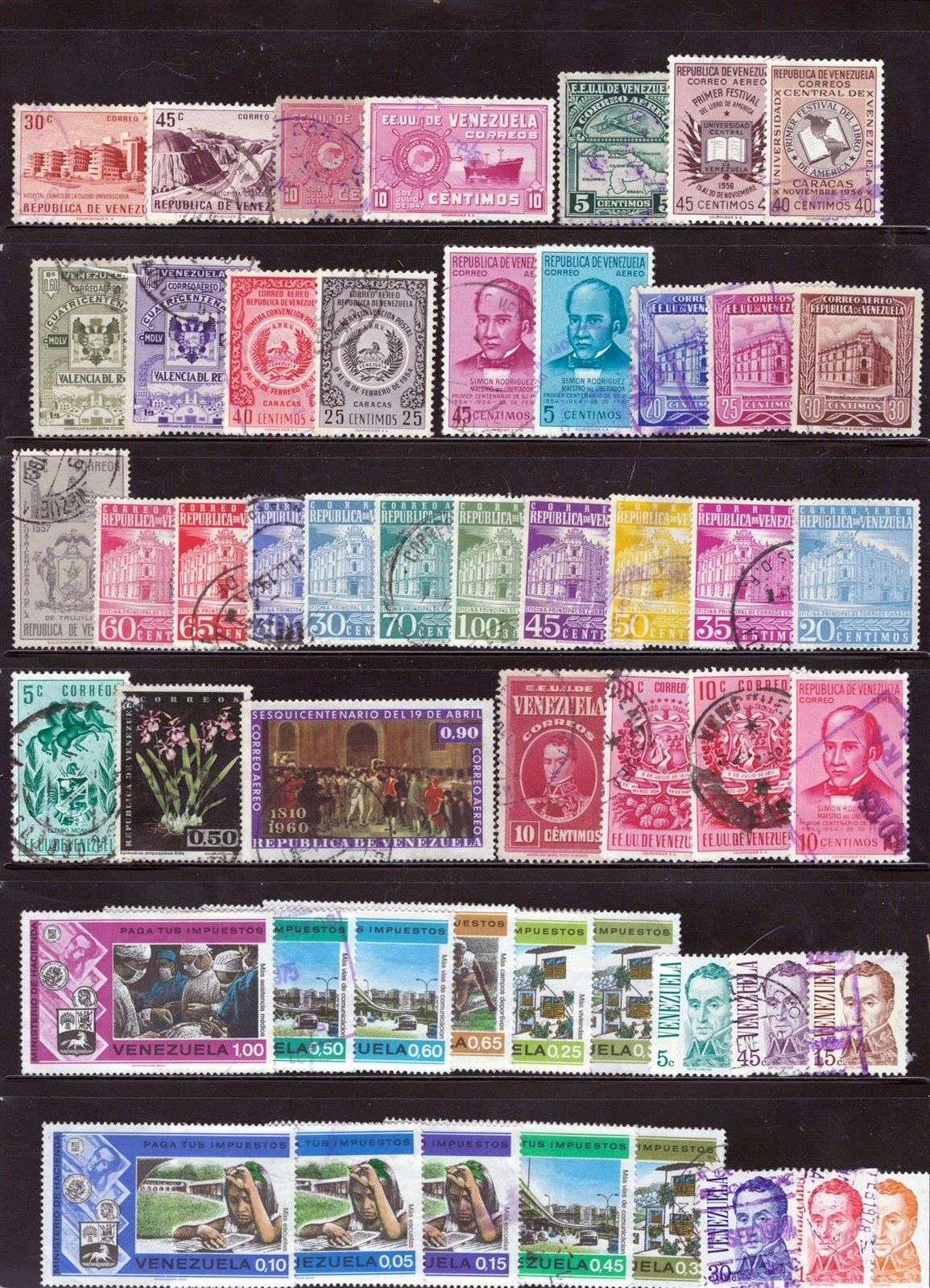 Venezuela Collection of 223 Different Stamps Used ZAYIX 0825L1717