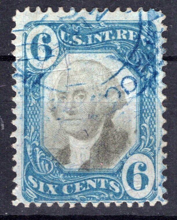 US R108 Used VF 6c blue & blue Documentary Revenue ZAYIX 0825SB1743