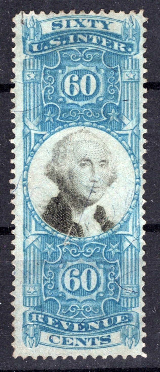 US R116 Used FVF 60c blue & blue Documentary 2nd Issue, Revenue ZAYIX 0825SB1744