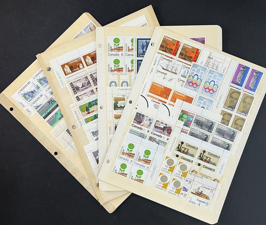 Canada Inscription Block MNH Collection on 4 stock pages ZAYIX 0825L1792