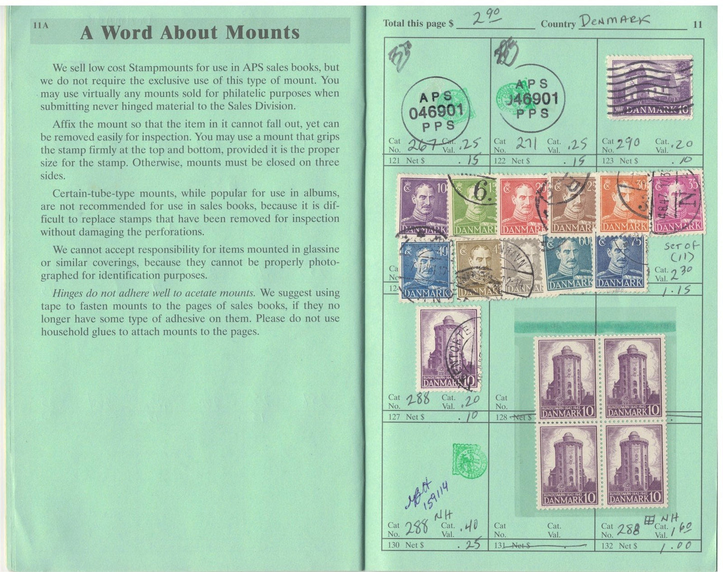 Denmark Mint & Used in Retired APS Circuit Book, est. $200+ CV ZAYIX 0825L1795