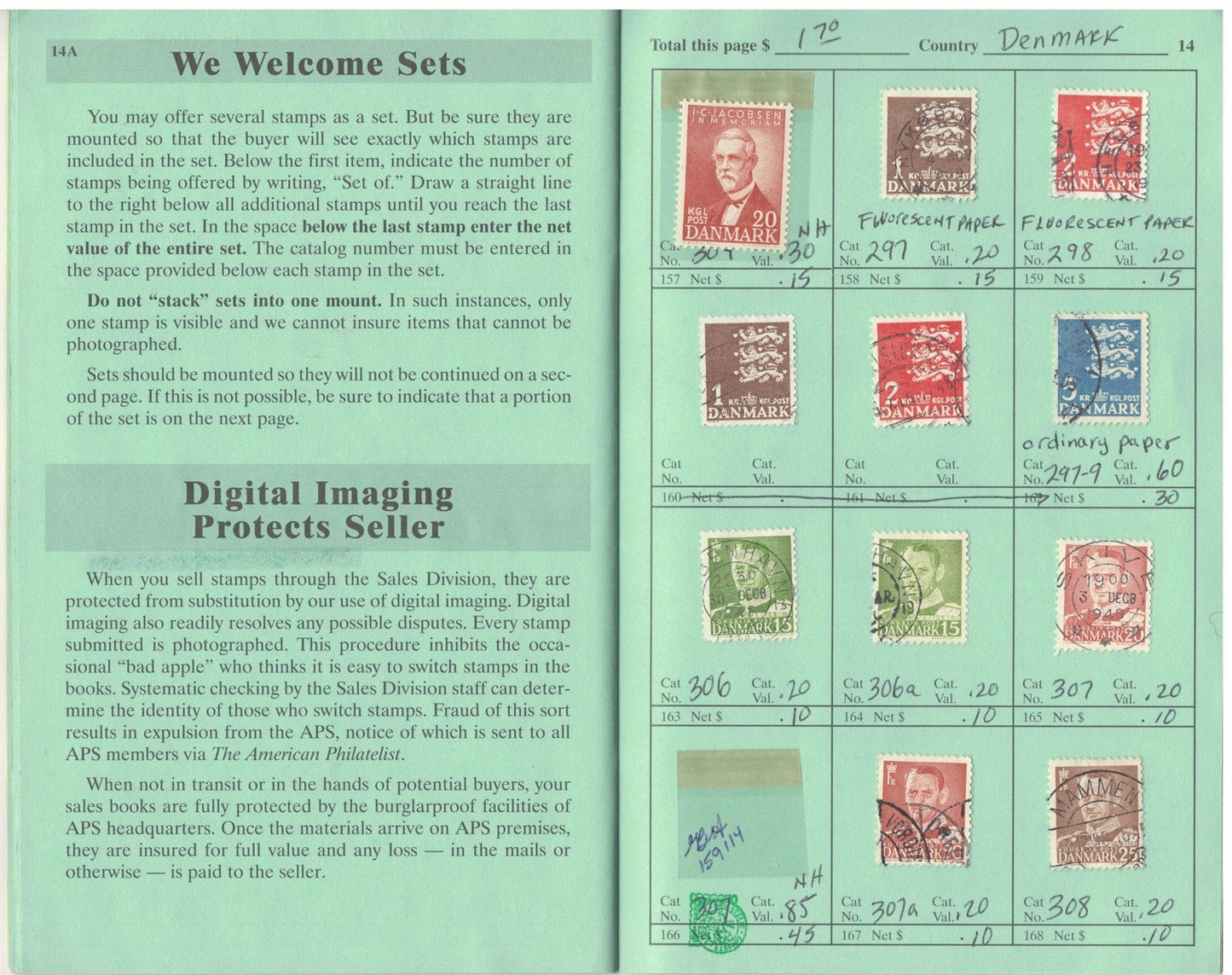Denmark Mint & Used in Retired APS Circuit Book, est. $200+ CV ZAYIX 0825L1795