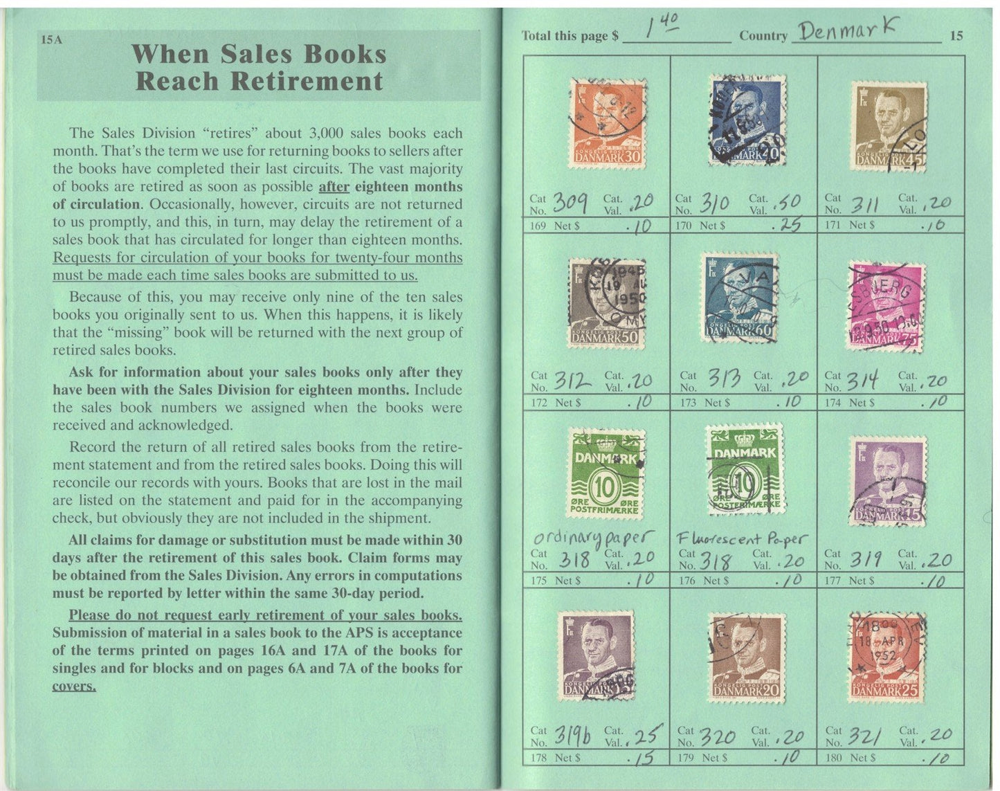 Denmark Mint & Used in Retired APS Circuit Book, est. $200+ CV ZAYIX 0825L1795