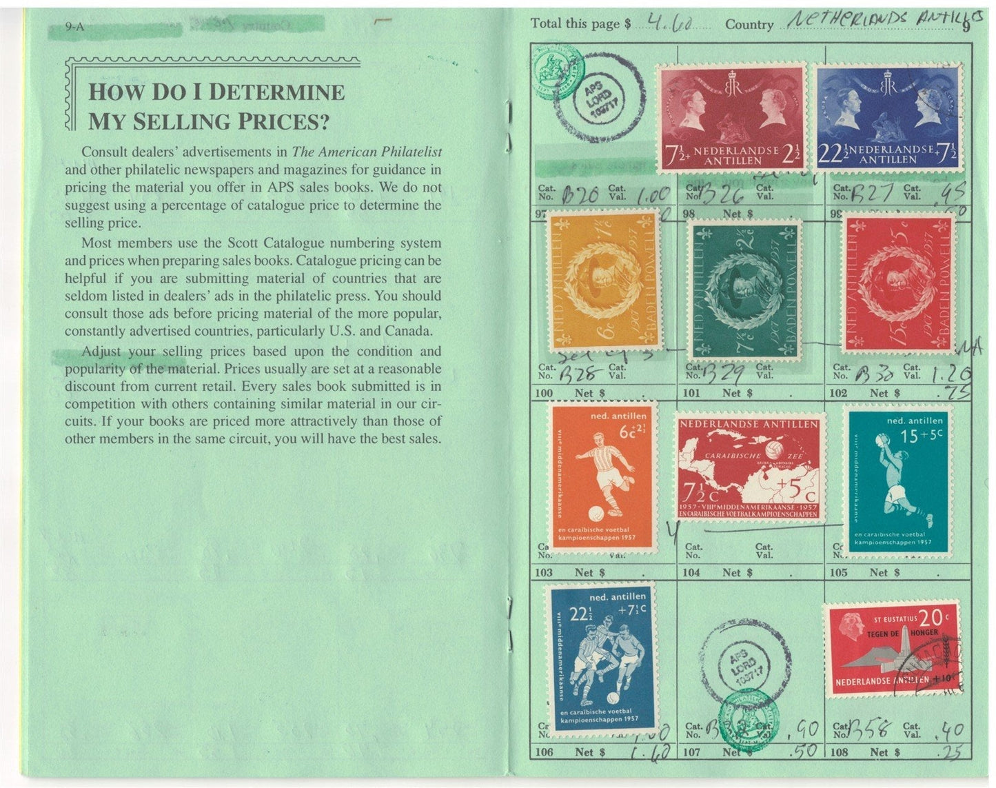 Netherlands Antilles Mint & Used in Retired APS Circuit Book ZAYIX 0825L1797