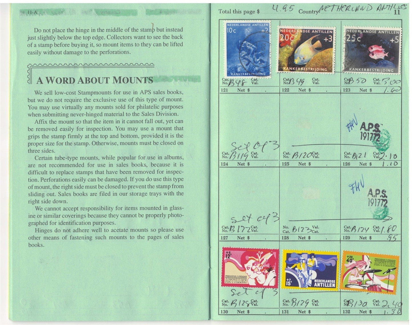 Netherlands Antilles Mint & Used in Retired APS Circuit Book ZAYIX 0825L1797