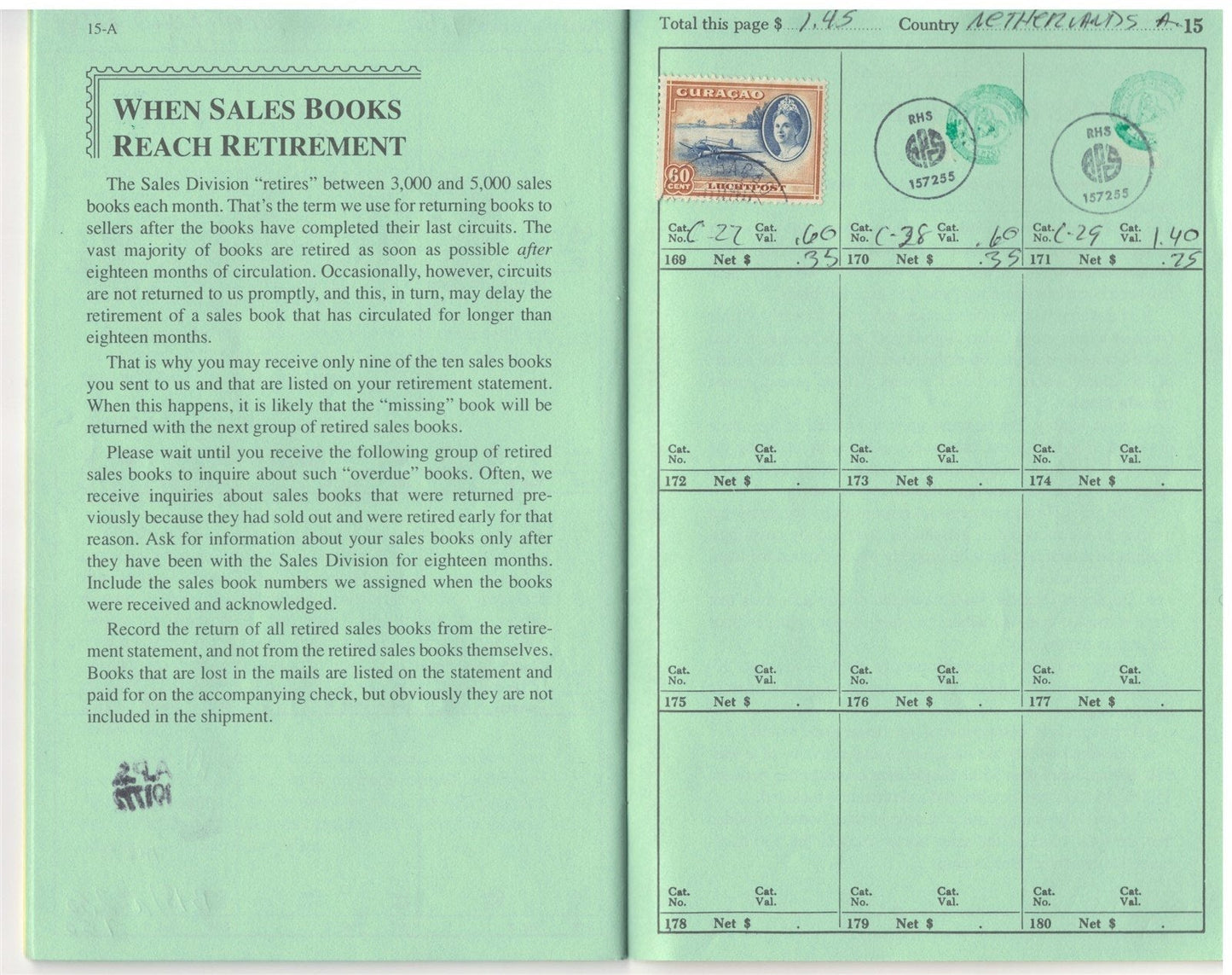 Netherlands Antilles Mint & Used in Retired APS Circuit Book ZAYIX 0825L1797