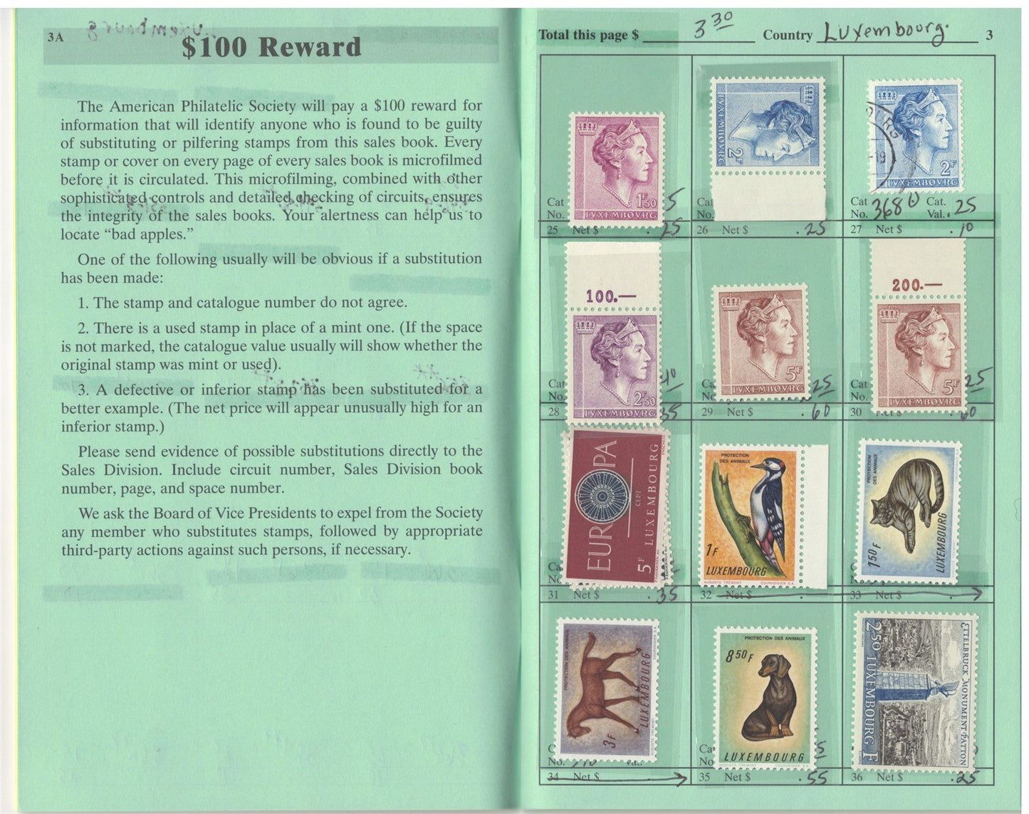 Luxembourg & Netherlands Mint & Used in APS Circuit Book ZAYIX 0825L1798
