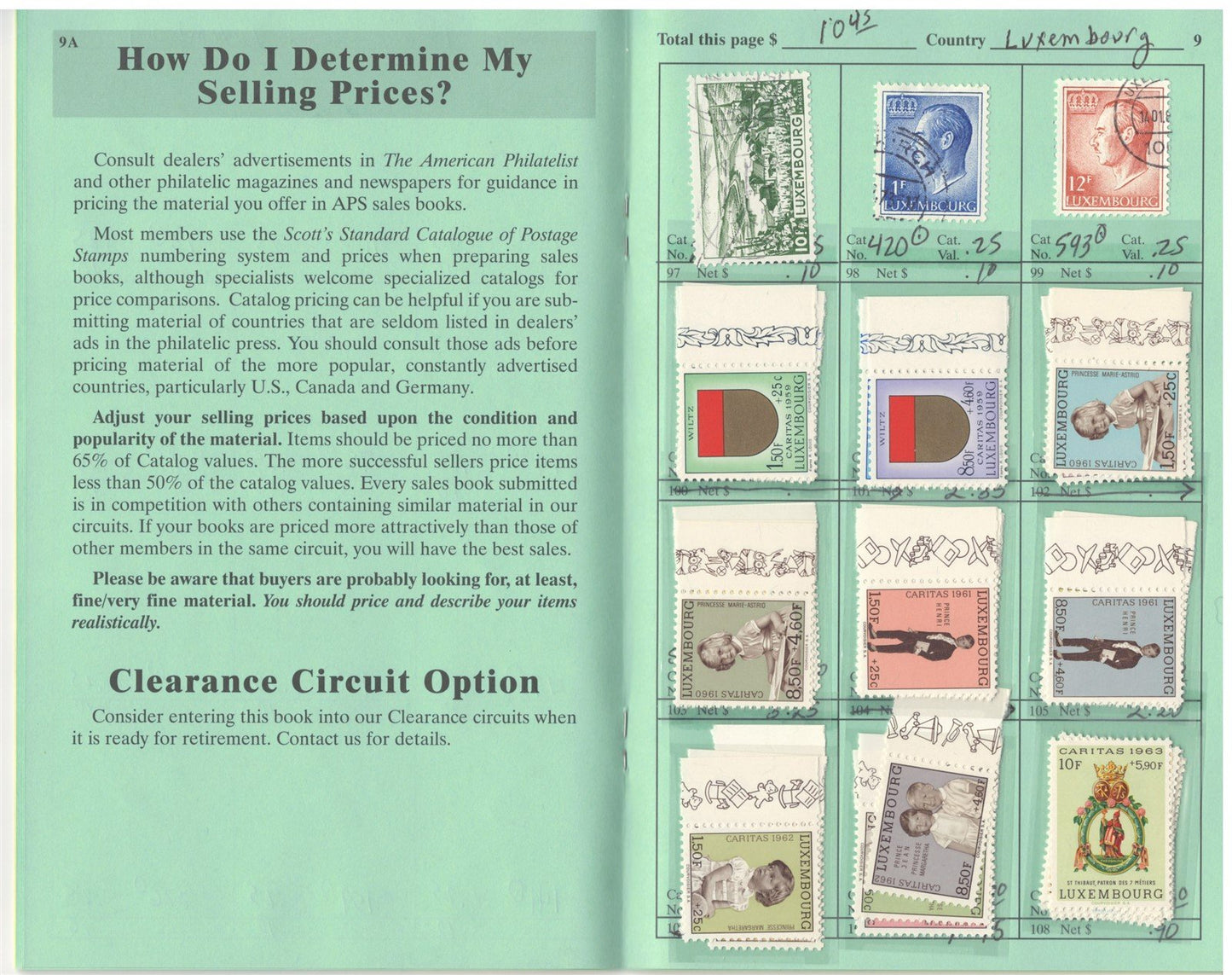 Luxembourg & Netherlands Mint & Used in APS Circuit Book ZAYIX 0825L1798