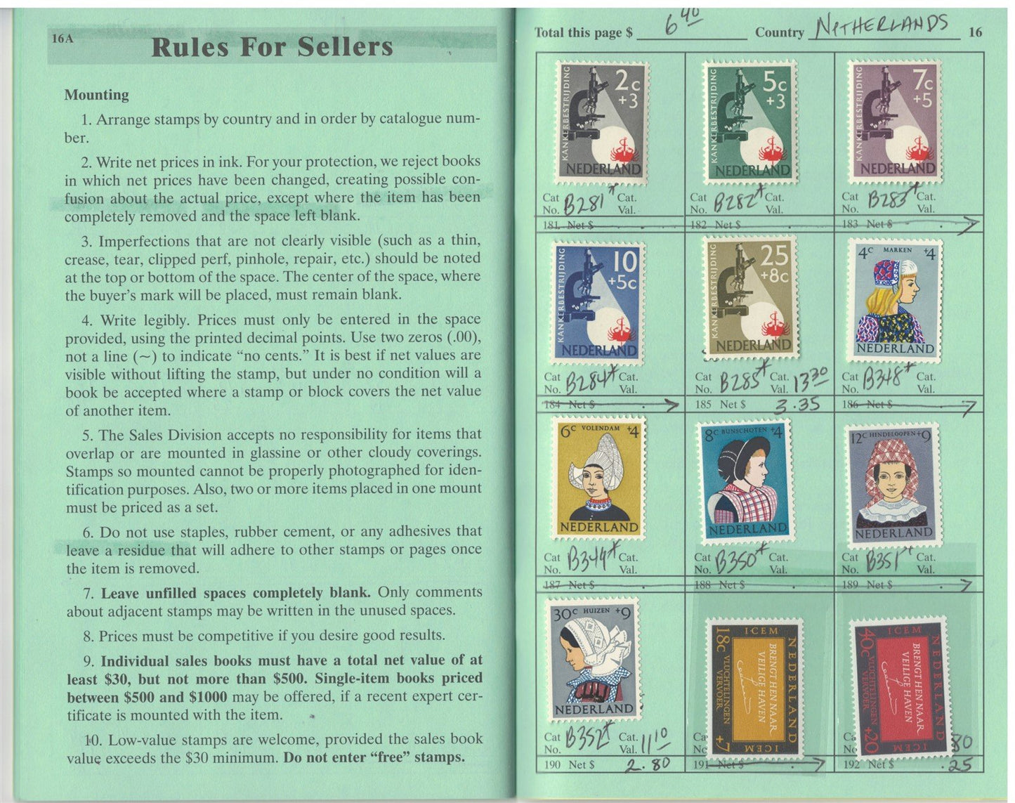 Luxembourg & Netherlands Mint & Used in APS Circuit Book ZAYIX 0825L1798