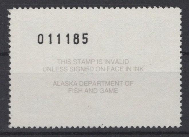 Alaska 1 MNH VF State Hunting Permit Duck Stamp Revenue Zayix 0825RB1815