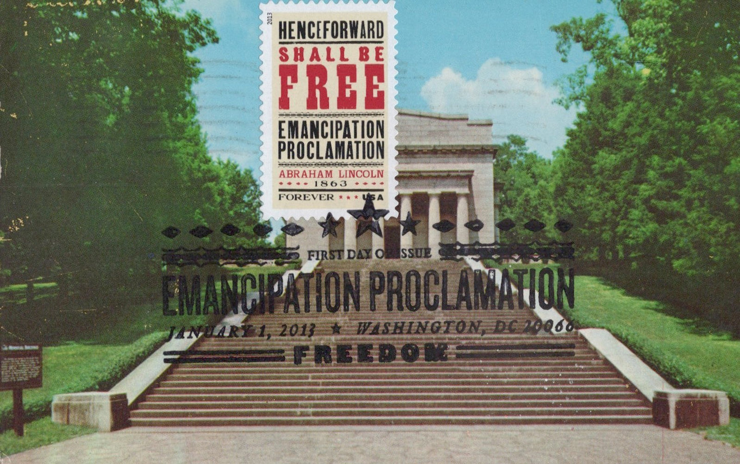 US FDC Maxi card Emancipation Proclamation ZAYIX 0924M0312