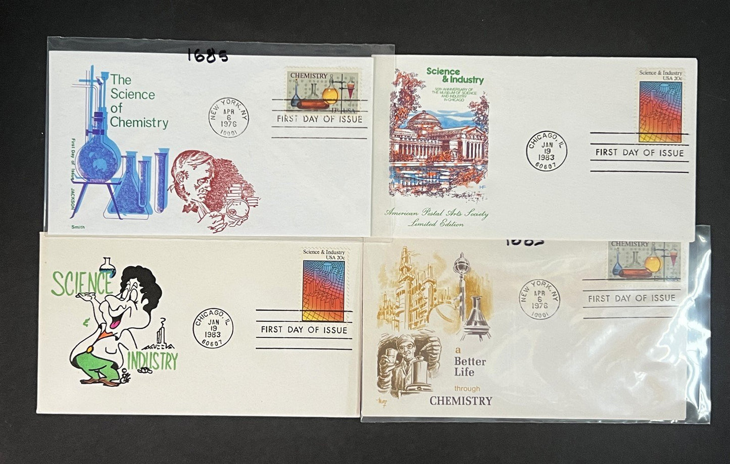 Chemistry, Science & Industry FDC Collection of 34 Zayix 0825M3671