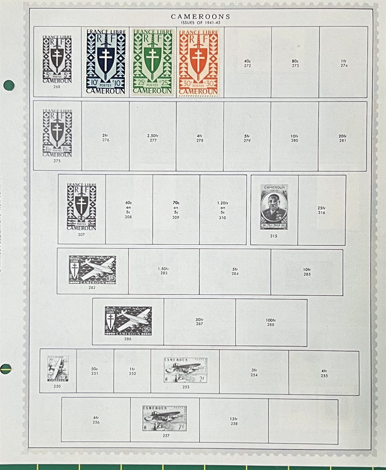 Camerooons 4 Album Page Small Stamp Collection Mint & Used ZAYIX 0825BB3706