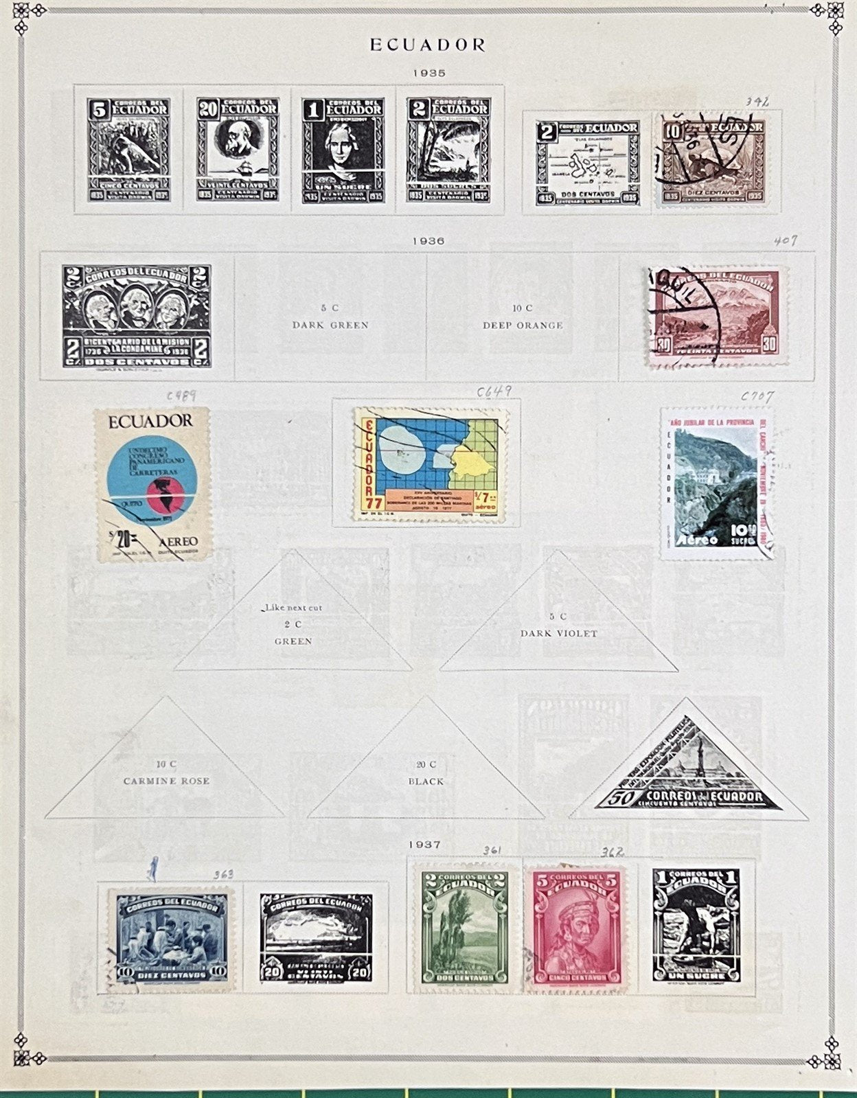 Ecuador Small Mint & Used Stamp Collection on Album Pages ZAYIX 0825BB3712
