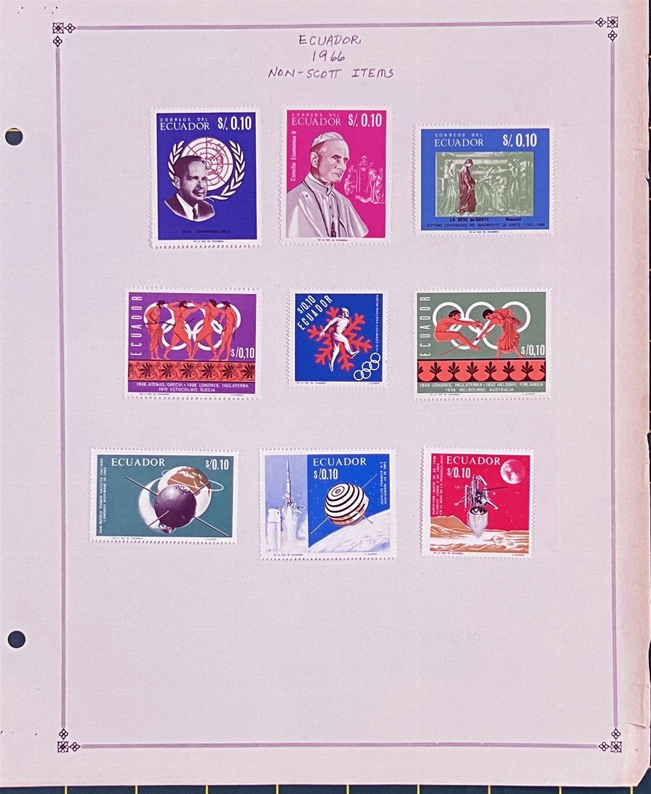 Ecuador Small Mint & Used Stamp Collection on Album Pages ZAYIX 0825BB3712