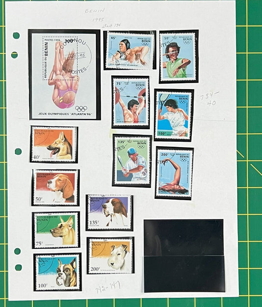 Benin, Africa Stamp Collection of Topical Sets & Singles ZAYIX 0825BB3729