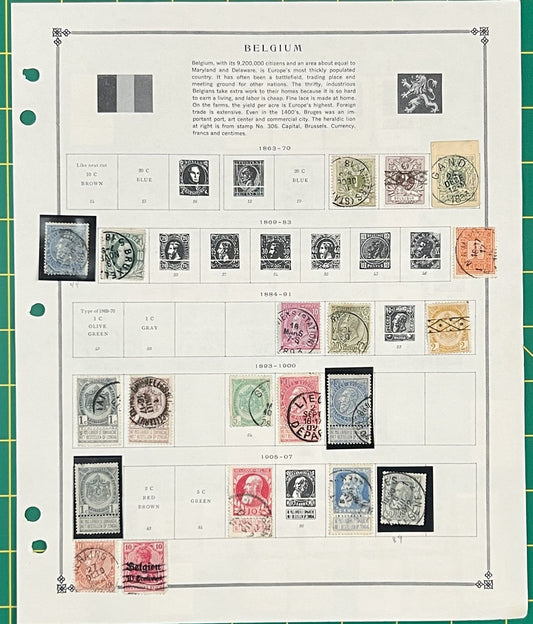 Belgium Mint & Used Stamp Collection on Album Pages ZAYIX 0825BB3730