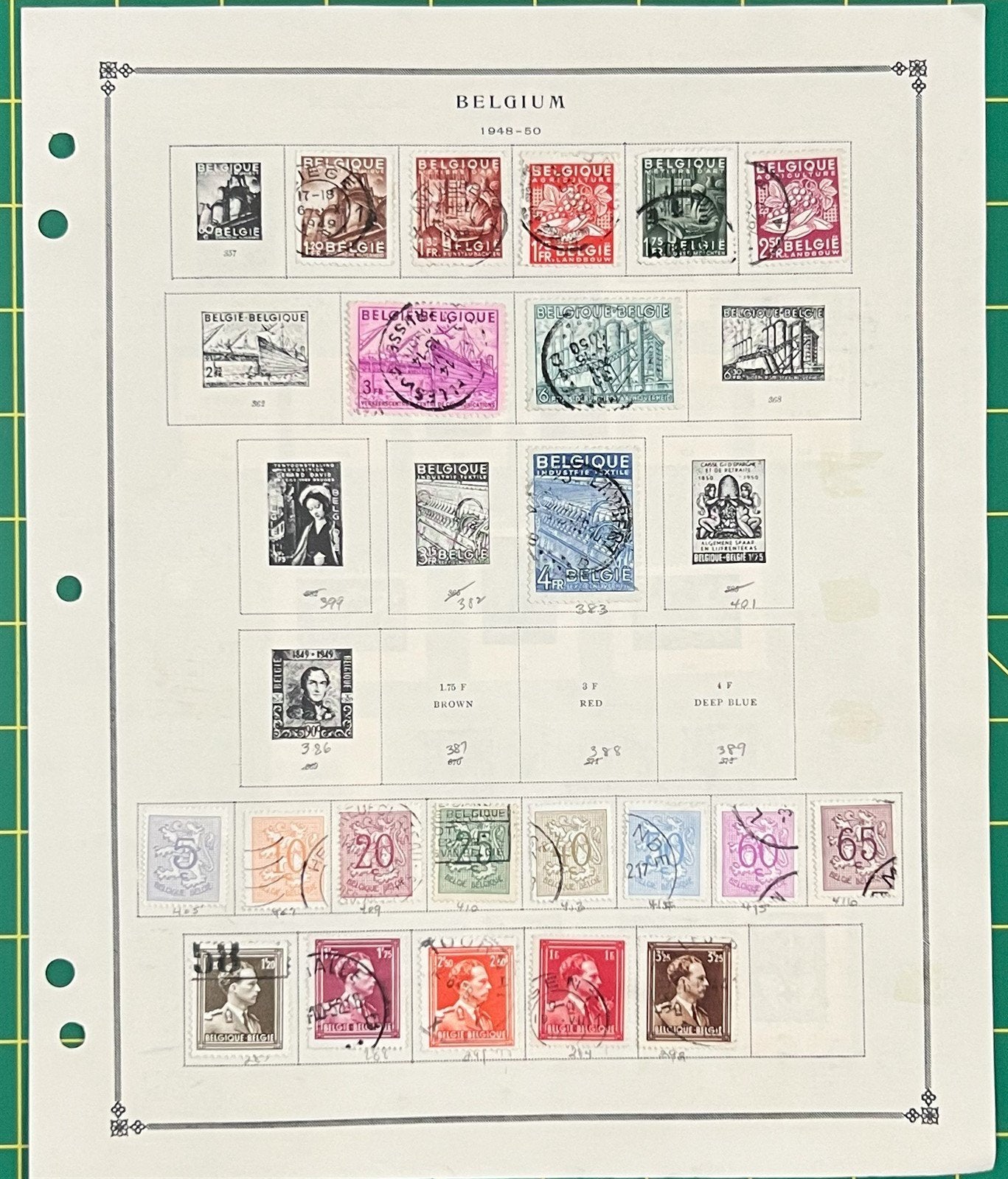 Belgium Mint & Used Stamp Collection on Album Pages ZAYIX 0825BB3730