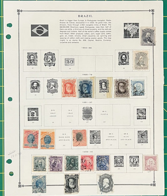 Brazil Mint & Used Stamp Collectionon Album Pages 1860s-1960s ZAYIX 0825BB3731