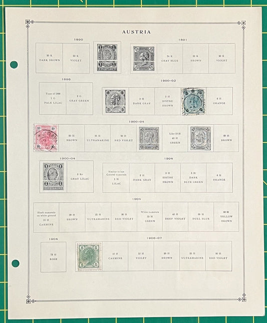 Austria Stamp Collection on Album Pages 130 stamps, $36 CV ZAYIX 0825BB3736
