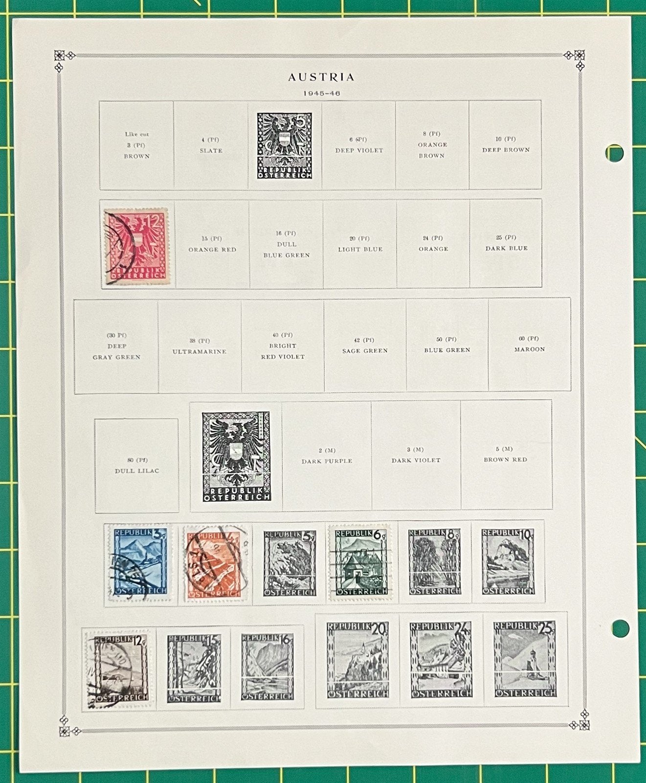 Austria Stamp Collection on Album Pages 130 stamps, $36 CV ZAYIX 0825BB3736